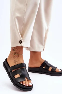 Damskie Boto Klasyczne Klapki Damskie Czarne Molie