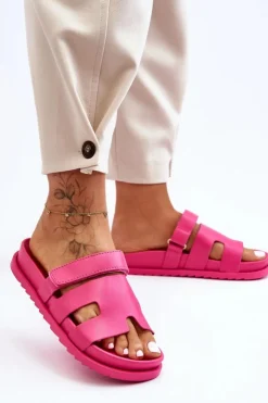 Boto Klapki Na Platformie|Klapki Damskie Klasyczne*Klasyczne Klapki Damskie Fuksja Molie