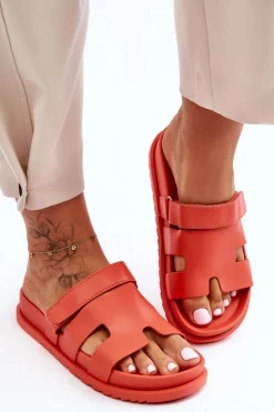 Boto Klapki Na Platformie|Klapki Damskie Klasyczne*Klasyczne Klapki Damskie Pomarańczowe Molie