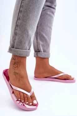 Damskie 4F Klasyczne Klapki Japonki SS23FFLIF060-54S Różowe