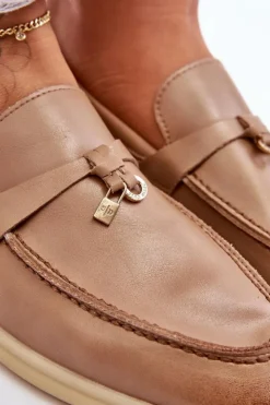 Outlet Boto Klasyczne Mokasyny Damskie Brązowe Cortez Brązowy