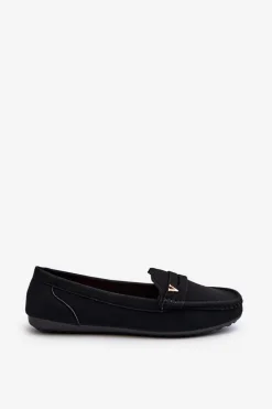 Boto Klasyczne Mokasyny Damskie Czarne Iramarie