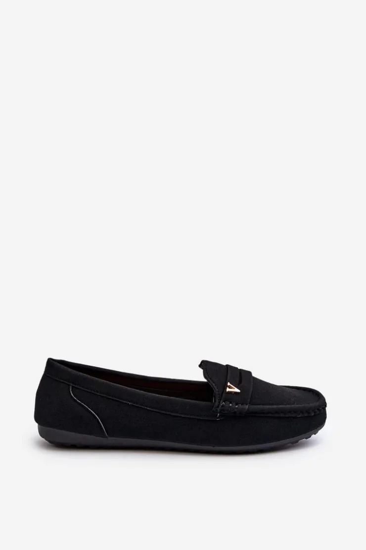 Boto Klasyczne Mokasyny Damskie Czarne Iramarie