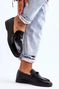 Online Boto Klasyczne Mokasyny Damskie Czarne Cortez Czarny