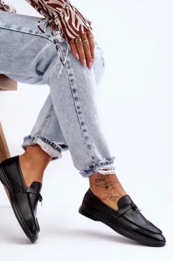 Online Boto Klasyczne Mokasyny Damskie Czarne Cortez Czarny