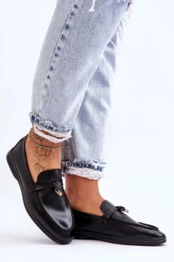 Online Boto Klasyczne Mokasyny Damskie Czarne Cortez Czarny