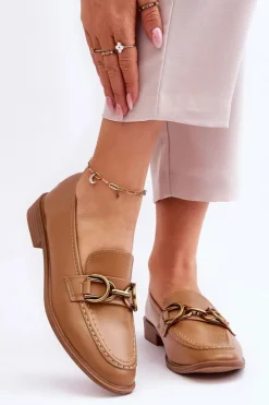 New Boto Klasyczne Mokasyny Damskie Brązowe Lorien