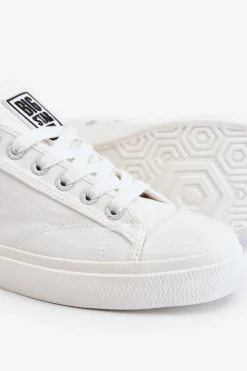 Big Star Shoes Trampki Damskie Big Star|Trampki Damskie Niskie*Klasyczne Niskie Trampki Big Star LL274091 Białe