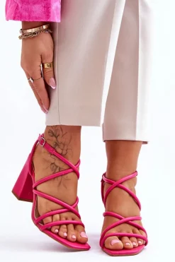 Boto Sandały Na Słupku|Sandały Na Obcasie*Klasyczne Sandały Na Obcasie Fuksja Lucetta