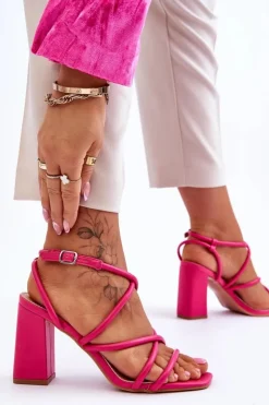 Boto Sandały Na Słupku|Sandały Na Obcasie*Klasyczne Sandały Na Obcasie Fuksja Lucetta