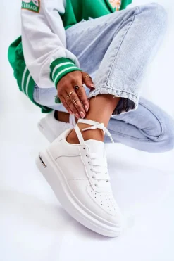 Damskie Boto Klasyczne Skórzane Buty Sportowe Białe Jennys