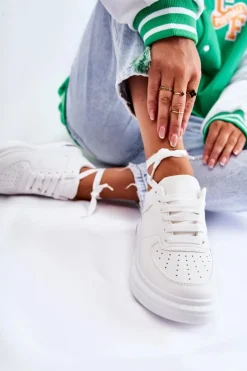 Damskie Boto Klasyczne Skórzane Buty Sportowe Białe Jennys