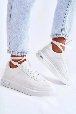 Damskie Boto Klasyczne Skórzane Buty Sportowe Białe Jennys