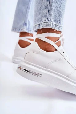 Damskie Boto Klasyczne Skórzane Buty Sportowe Białe Jennys