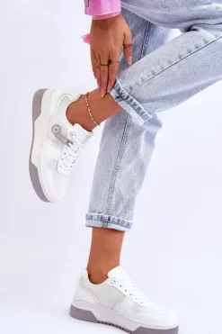 Big Star Shoes Klasyczne Sneakersy Memory Foam System Big Star LL274A024 Białe