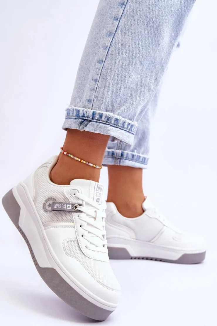 Big Star Shoes Klasyczne Sneakersy Memory Foam System Big Star LL274A024 Białe