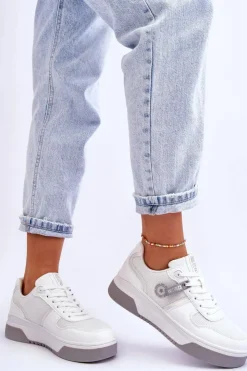 Big Star Shoes Klasyczne Sneakersy Memory Foam System Big Star LL274A024 Białe