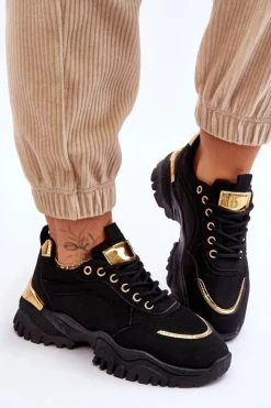 Damskie Boto Klasyczne Sportowe Buty Na Platformie Czarne Need It