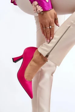 Boto Czółenka Klasyczne*Klasyczne Szpilki W Szpic Fuksja Delimena