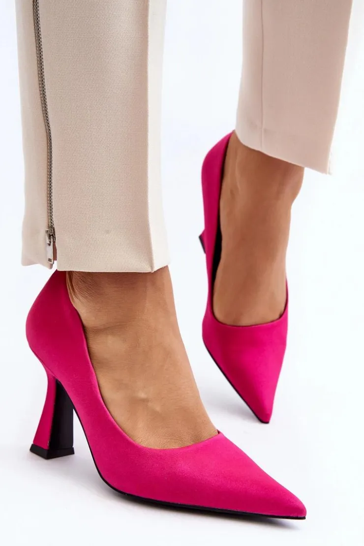Boto Czółenka Klasyczne*Klasyczne Szpilki W Szpic Fuksja Delimena