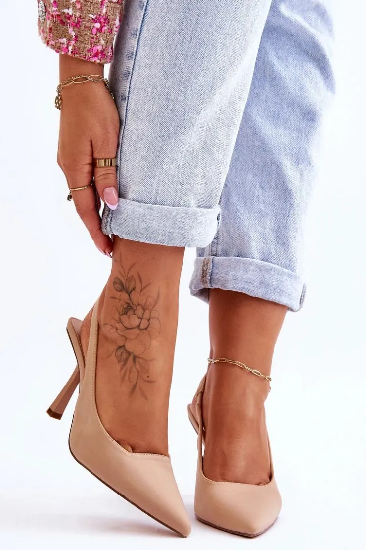 Best Boto Klasyczne Szpilki W Szpic Beżowe Whitley