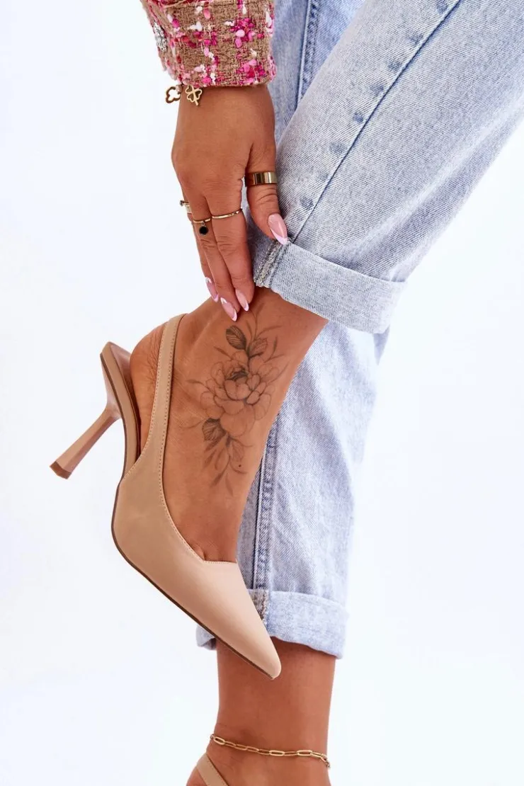 Best Boto Klasyczne Szpilki W Szpic Beżowe Whitley