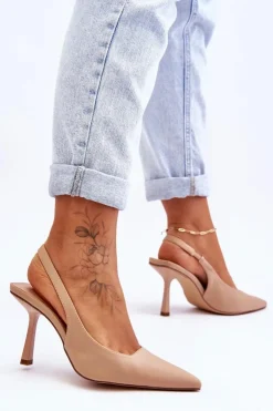 Best Boto Klasyczne Szpilki W Szpic Beżowe Whitley