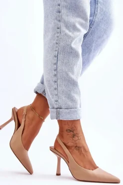 Best Boto Klasyczne Szpilki W Szpic Beżowe Whitley