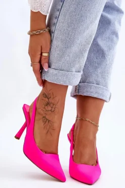 Damskie Boto Klasyczne Szpilki W Szpic Neonowy Róż Whitley