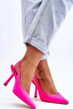 Damskie Boto Klasyczne Szpilki W Szpic Neonowy Róż Whitley
