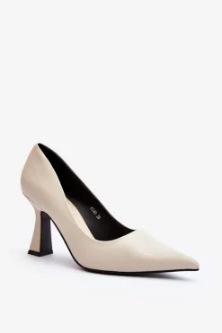 Online Boto Klasyczne Szpilki W Szpic Jasnobeżowe Delimena