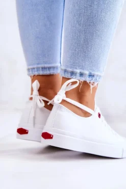 Cross Jeans Trampki Damskie Cross Jeans|Trampki Damskie Niskie*Klasyczne Trampki JJ2R4017C Białe