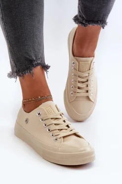 Damskie Big Star Shoes Klasyczne Trampki Damskie Big Star NN274286 Beżowe