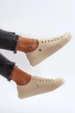 Damskie Big Star Shoes Klasyczne Trampki Damskie Big Star NN274286 Beżowe