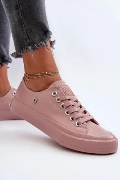 Big Star Shoes Trampki Damskie Big Star|Trampki Damskie Niskie*Klasyczne Trampki Damskie Big Star NN274291 Różowe Różowy