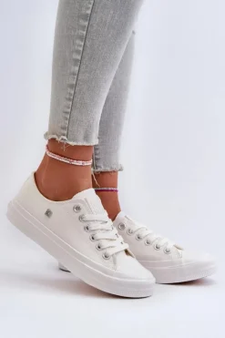 Damskie Big Star Shoes Klasyczne Trampki Damskie Big Star NN274285 Białe