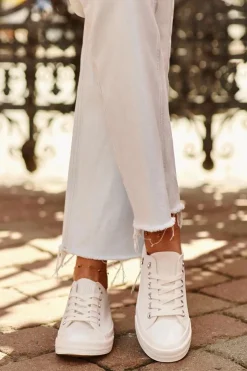 Damskie Big Star Shoes Klasyczne Trampki Damskie Big Star NN274285 Białe