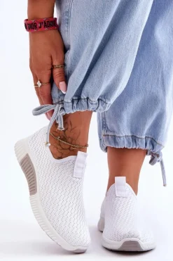 Boto Buty Sportowe Na Platformie|Sneakersy Damskie*Klasyczne Wsuwane Buty Sportowe Białe Frankie