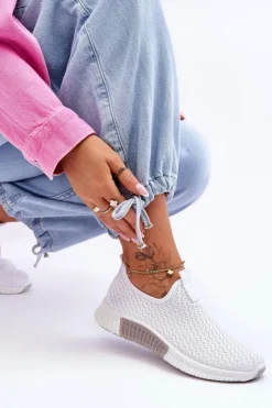 Boto Buty Sportowe Na Platformie|Sneakersy Damskie*Klasyczne Wsuwane Buty Sportowe Białe Frankie