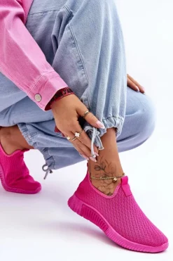 Damskie Boto Klasyczne Wsuwane Buty Sportowe Fuksja Frankie