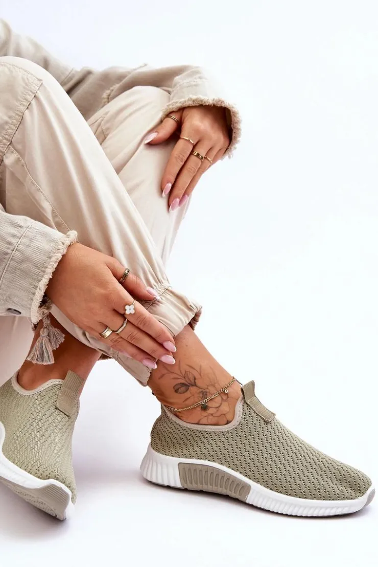 Online Boto Klasyczne Wsuwane Buty Sportowe Zielone Frankie