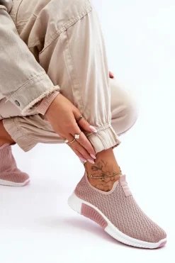 Damskie Boto Klasyczne Wsuwane Buty Sportowe Jasnoróżowe Frankie