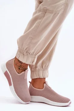 Damskie Boto Klasyczne Wsuwane Buty Sportowe Jasnoróżowe Frankie