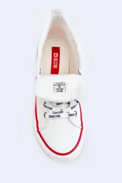 New Big Star Shoes Klasyczne Wysokie Ocieplane Trampki Big Star KK274597 Białe