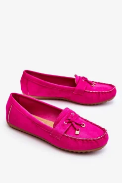 Boto Loafersy Damskie|Mokasyny Damskie Zamszowe*Klasyczne Zamszowe Mokasyny Fuksja Good Time Różowy