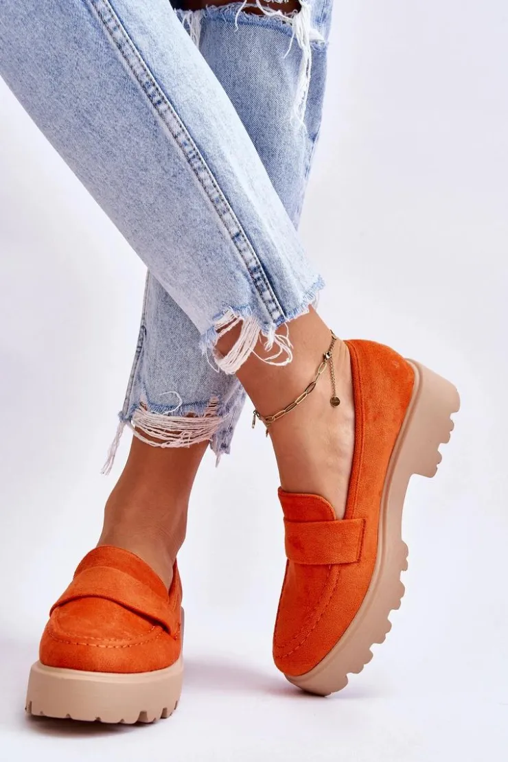 New Buty damskie Vinceza Klasyczne Zamszowe Półbuty Mokasyny Pomarańczowe Corrin