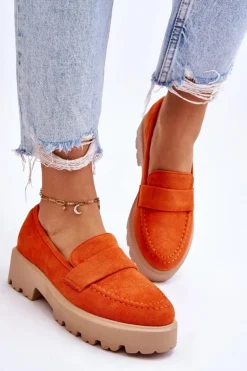 New Buty damskie Vinceza Klasyczne Zamszowe Półbuty Mokasyny Pomarańczowe Corrin