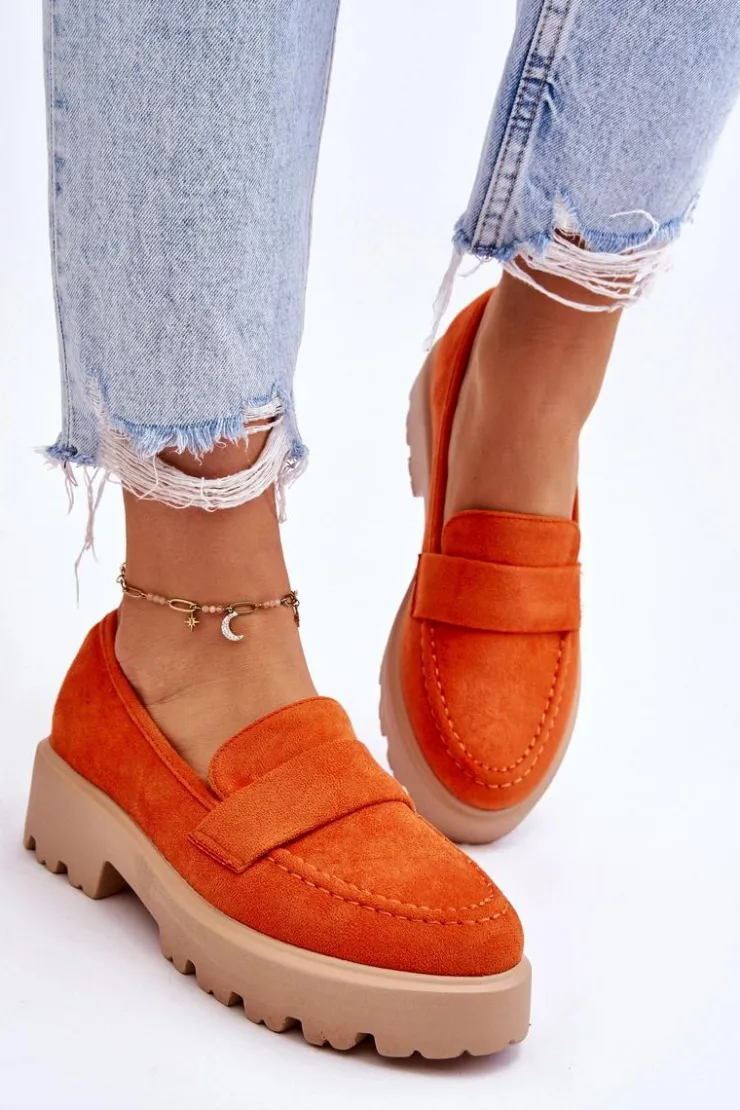 New Buty damskie Vinceza Klasyczne Zamszowe Półbuty Mokasyny Pomarańczowe Corrin