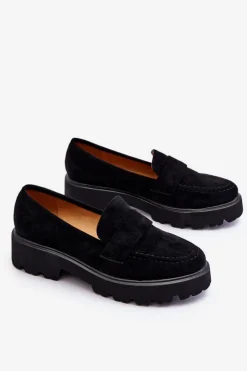 Buty damskie Vinceza Mokasyny Damskie Zamszowe*Klasyczne Zamszowe Półbuty Mokasyny Czarne Corrin