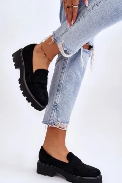 Buty damskie Vinceza Mokasyny Damskie Zamszowe*Klasyczne Zamszowe Półbuty Mokasyny Czarne Corrin